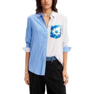 Desigual Shirt Woman Color Azzurro Size XS