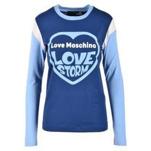 Love Moschino T-Shirt Woman Color Blue Size 38