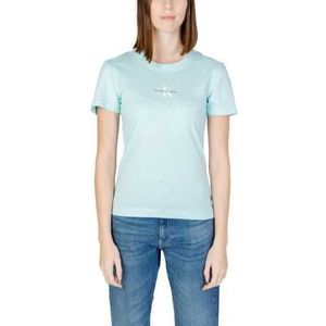 Calvin Klein Jeans T-Shirt Woman Color Azzurro Size XL