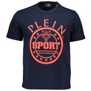 PLEIN SPORT MEN'S SHORT SLEEVE T-SHIRT BLUE Color Blue Size L