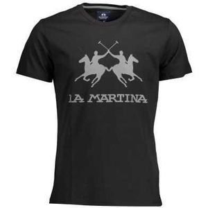 LA MARTINA MEN'S SHORT SLEEVE T-SHIRT BLACK Color Black Size 3XL