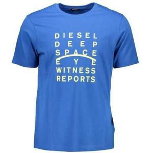 DIESEL MEN'S SHORT SLEEVE T-SHIRT BLUE Color Blue Size S