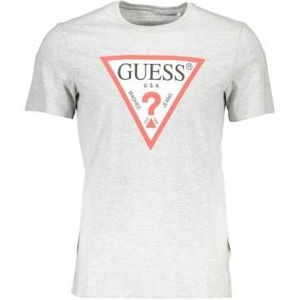GUESS JEANS MEN'S SHORT SLEEVE T-SHIRT GRAY Color Gray Size M