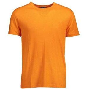 GANT MEN'S SHORT SLEEVE T-SHIRT ORANGE Color Orange Size M