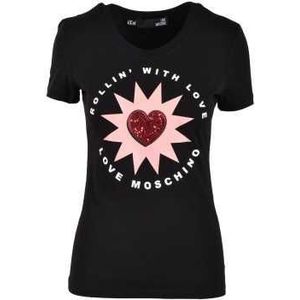 Love Moschino T-Shirt Woman Color Black Size 44