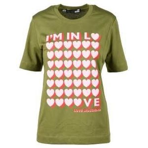 Love Moschino T-Shirt Woman Color Green Size 46