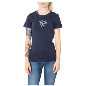 Tommy Hilfiger Jeans T-Shirt Woman Color Blue Size XXS