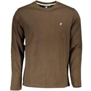 US GRAND POLO MEN'S LONG SLEEVE T-SHIRT BROWN Color Brown Size L