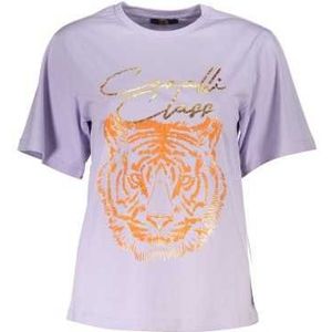 CAVALLI CLASS PURPLE WOMAN SHORT SLEEVE T-SHIRT Color Viola Size M