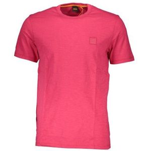 HUGO BOSS T-SHIRT MANICHE CORTE UOMO ROSA Color Pink Size 4XL