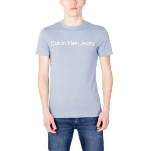 Calvin Klein Jeans T-Shirt Man Color Azzurro Size XXL