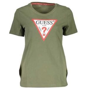 GUESS JEANS SHORT SLEEVE T-SHIRT WOMAN GREEN Color Green Size L