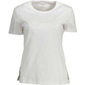 GUESS JEANS WOMEN'S SHORT SLEEVE T-SHIRT WHITE Color White Size XS