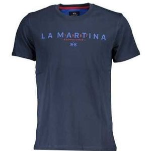 LA MARTINA MEN'S SHORT SLEEVE T-SHIRT BLUE Color Blue Size XL