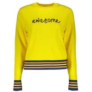 DESIGUAL WOMEN'S YELLOW SWEATER Color Yellow Size 2XL