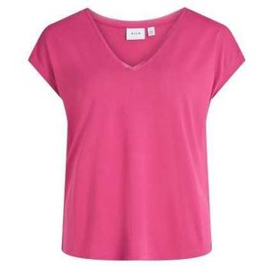 Vila Clothes T-Shirt Woman Color Fuxia Size L