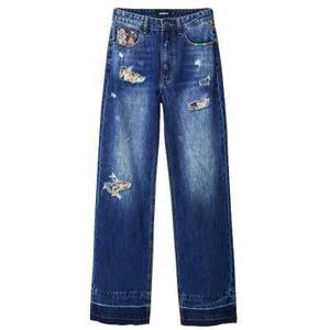 Desigual Jeans Woman Color Blue Size 42