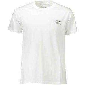 GUESS JEANS WHITE MEN'S SHORT SLEEVED T-SHIRT Color White Size 2XL