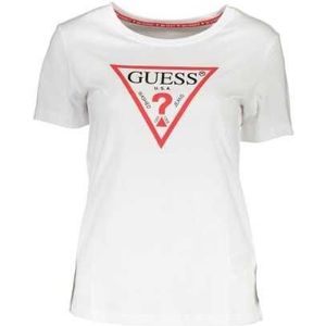 GUESS JEANS WOMEN'S SHORT SLEEVE T-SHIRT WHITE Color White Size XL