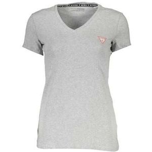 GUESS JEANS WOMEN'S SHORT SLEEVE T-SHIRT GRAY Color Gray Size XL