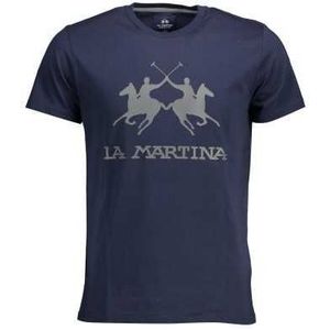 LA MARTINA MEN'S SHORT SLEEVE T-SHIRT BLUE Color Blue Size 3XL