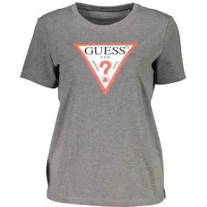 GUESS JEANS WOMEN'S SHORT SLEEVE T-SHIRT GRAY Color Gray Size S