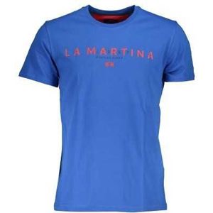 LA MARTINA MEN'S SHORT SLEEVE T-SHIRT BLUE Color Blue Size L