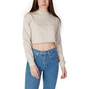 Calvin Klein Jeans Sweatshirt Woman Color Beige Size L