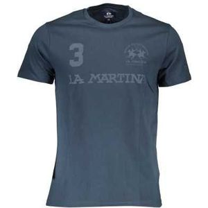 LA MARTINA MEN'S BLUE SHORT SLEEVE T-SHIRT Color Blue Size L