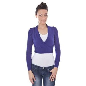 DATCH SHRUG LONG SLEEVES PURPLE WOMAN Color Viola Size S