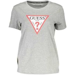 GUESS JEANS WOMEN'S SHORT SLEEVE T-SHIRT GRAY Color Gray Size 2XL