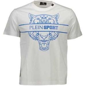 PLEIN SPORT WHITE MEN'S SHORT SLEEVE T-SHIRT Color White Size L