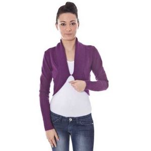 DATCH SHRUG LONG SLEEVES PURPLE WOMAN Color Viola Size L