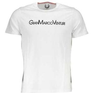 GIAN MARCO VENTURI MEN'S SHORT SLEEVE T-SHIRT WHITE Color White Size L