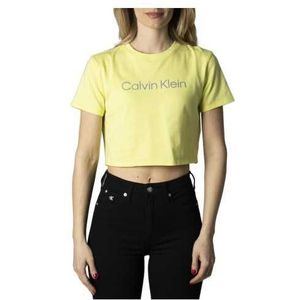 Calvin Klein Performance T-Shirt Woman Color Yellow Size M