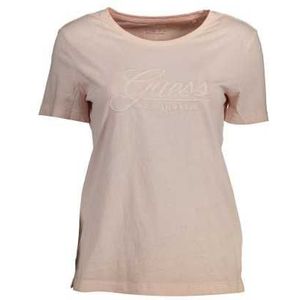 GUESS JEANS WOMEN'S SHORT SLEEVE T-SHIRT PINK Color Pink Size L