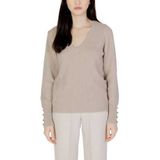 Morgan De Toi Sweater Woman Color Beige Size M