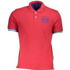 LA MARTINA MEN'S RED SHORT SLEEVED POLO SHIRT Color Red Size XL