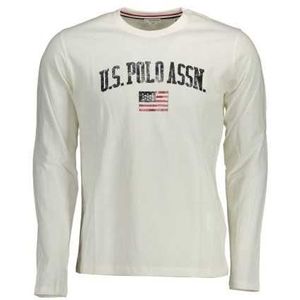 US POLO T-SHIRT LONG SLEEVE MAN WHITE Color White Size 2XL