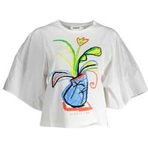 DESIGUAL WOMEN'S SHORT SLEEVE T-SHIRT WHITE Color White Size M