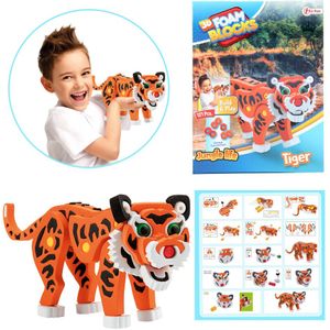 Toi-Toys Toi-toys 3D Puzzel Tijger Junior 31,5 Cm Foam Oranje 121-Delig