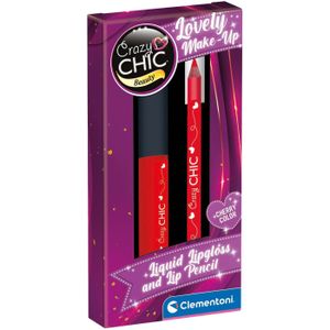 Clementoni crazy chic lipgloss en lipliner kersen rood
