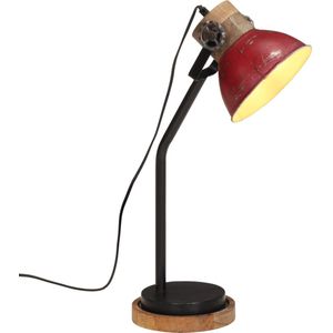 VidaXL Bureaulamp 25 W E27 18x18x60 cm verweerd rood