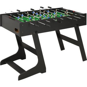 VidaXL Voetbaltafel Inklapbaar 121x61x80 cm Zwart