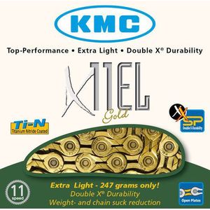 KMC Fietsketting X11EL-Ti-N Goud 118 schakels