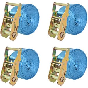 Vidaxl spanbanden 2 ton 6mx38mm blauw 4 st