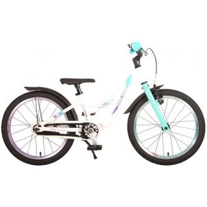 Volare Glamour Kinderfiets Meisjes 18 inch Wit/Mint Groen Prime Collection