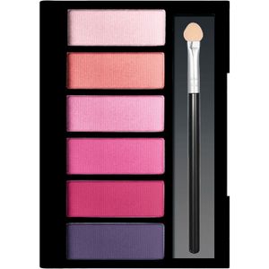 Clementoni crazy chic oogschaduwpalet pink power, 6 kleuren