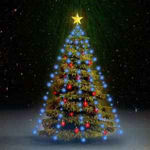 VidaXL Kerstboomverlichting met 180 LED's blauw net 180 cm