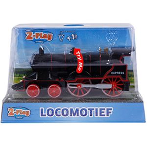 2-play Locomotief Met Licht En Geluid Pull-back 14 Cm Zwart